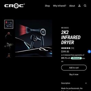 Professional Croc 2K2 Infrared dryer